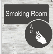 Load image into Gallery viewer, Dementia Friendly Projecting Smoking Room Sign
