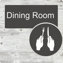 Load image into Gallery viewer, Dementia Friendly Dining Room Door Sign
