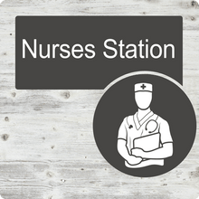 Load image into Gallery viewer, Dementia Friendly Nurses Station Door Sign
