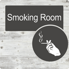 Load image into Gallery viewer, Dementia Friendly Smoking Room Door Sign
