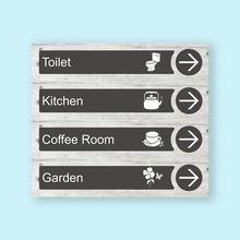 Load image into Gallery viewer, Directional Dementia Sign - White Pine - Signage for Care
