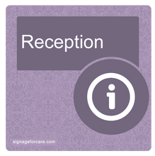 Load image into Gallery viewer, Dementia Friendly Door Sign - Heather Purple
